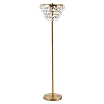 Jemma 60" Crystal/Metal LED Floor Lamp - JONATHAN Y